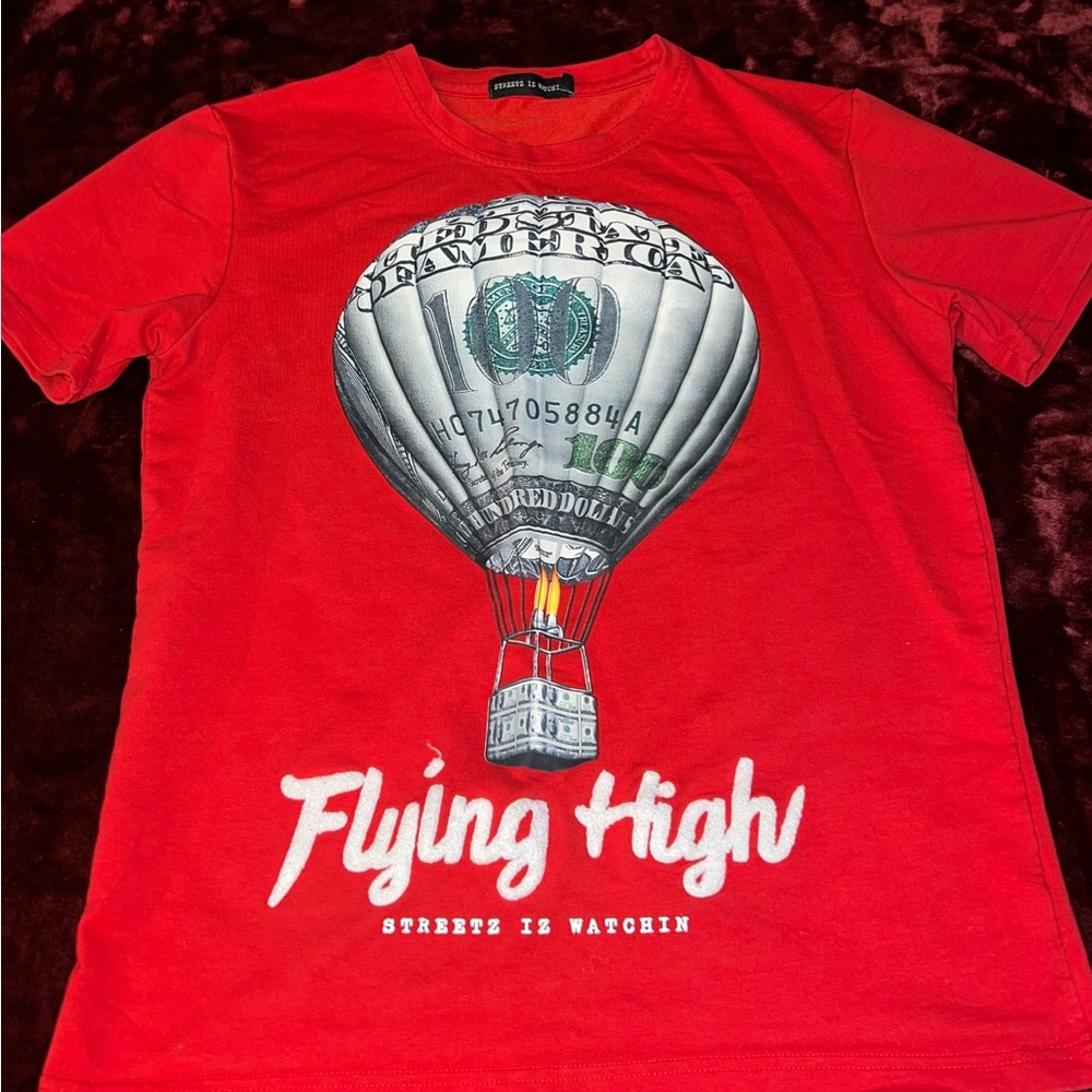 Flying High Graphic Tee in Vibrant Red